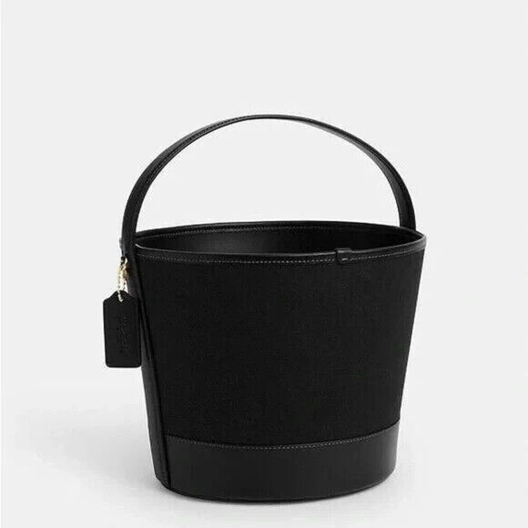 Coach Trick Or Treat Bucket In Signature Canvas Halloween Black Cat Graphic NWT - Picture 2 of 5